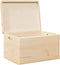 vidaXL - Houten - kist - met - deksel&handvatten - 40x30x23cm - massief - grenenhout