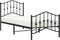 vidaXL - Bedframe - met - hoofd- - en - voeteneinde metaal - zwart - 90x190 - cm
