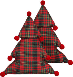 TREAT - Sierkussen set van 2 - Rood/Groen - 35 x 30 cm - Polyester