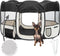 tectake® Opvouwbare Puppyren - Hondenren - Opvouwbaar - 115x115x64 cm - Zwart
