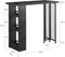 SoBuy FWT100-SCH - Bartafel - 3 Planken - Zwart