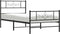 vidaXL - Bedframe - met - hoofd- - en - voeteneinde - metaal - zwart - 80x200 - cm