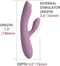SVAKOM - Trysta Neo - Interactieve Rabbit Vibrator met G-Spot Balletje - Pink