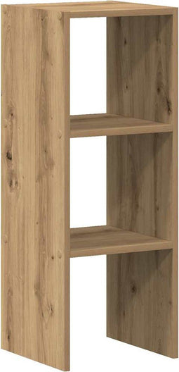 vidaXL - Boekenkast - stapelbaar - 30x30x80 - cm - bewerkt - hout - artisanaal - eiken