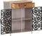 vidaXL - Dressoir - 60x35x75 - cm - ruw - mangohout - en - ijzer
