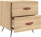 vidaXL - Nachtkastjes - 2 - st - 40x35x47,5 - cm - bewerkt - hout - sonoma - eikenkleur
