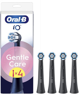 Oral-B iO Gentle Care - Opzetborstels - 4000 zachte borstelharen - Zwart (4 stuks)