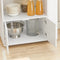 SoBuy FKW113-WN - Keukenwagen - Witte Multifunctionele Kast met Wielen en Laden