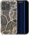 iMoshion Hoesje Geschikt voor iPhone 15 Pro Hoesje Siliconen - iMoshion Design hoesje - Transparant / Golden Leaves Transparant