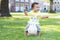 BS Toys Springkoe - Jumpbal - Skippybal koe - Zithoogte 27cm - Wit/Zwart