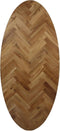 HSM Collection Ovaal Tafelblad Visgraat 180cm Naturel Eiken