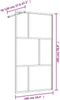 vidaXL - Inloopdouchewand - transparant - 100x195 - cm - ESG-glas - goudkleurig