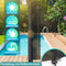 Merkloos Zonnedouche 35L - Solar Tuindouche met Voetdouche en Draaibare Regendouchekop - Warm Water tot 60°C - Zwart