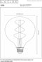 Lucide G125 - Filament lamp - Dimbaar - Ø 12,5 cm - E27 - 8W 2700K - Amber