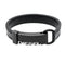 Diesel Step Up - Heren Armband - Zwart Leer met Logo - 21 cm
