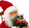 Christmas Decoration Kerstman decoratie pop - in schommelstoel - H45 cm - kerst - figuur