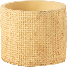 J-Line bloempot Sunny - cement - beige - extra small - 2 stuks - Ø 13.5 cm