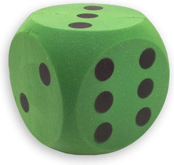 Foam Dobbelsteen - groen - 16 x 16 cm - Dobbelspel