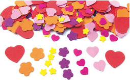 Foam | Hartjes en bloemen | 1.3 x 2.5 cm | 150 stuks