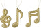 Foam muzieknoten glitter l.goud a3