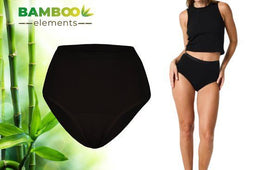Bamboo Elements - S - Menstruatie Ondergoed - Lekvrij - Zwart