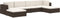 vidaXL - Hoekbank - 1 - st - met - kussens - poly - rattan - bruin
