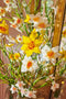 Silk-ka Zijden Bloem-Kunstbloem Narcis Tak Wit 70 cm Voordeelaanbod Per 2 Stuks