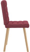vidaXL - Eetkamerstoelen - 2 - st - stof - wijnrood