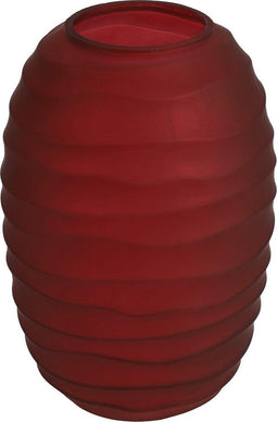 Non-branded Vaas Evita L 15 X 22,5 Cm Glas Donkerrood