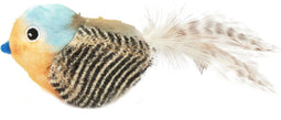 Fofos blauwe vogel met geluid en catnip ballen 17x11x6 cm