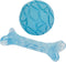 Fofos melk bot en bal blauw 11x4,5x2 cm / 7x7x7 cm