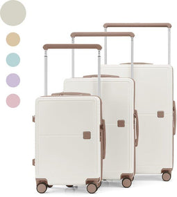 Skycases City Walker - 3-delige Kofferset - Lichtgewicht & Duurzaam - 34 77 94 Liter - 360° Spinner Wielen - TSA-slot - Beige
