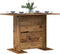 vidaXL - Eettafel - Oud - Hout - 110x60x75 - cm - Bewerkt - Hout