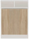 Opklapbare Eettafel - Stijlvol Eiken Design - Ruimtebesparend 70x90x15cm - Duurzaam Melamine Materiaal