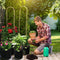 Set van 5 plantenpotten van niet-geweven stof met handgrepen voor tomaten, bloemen, planten en meer - zwart