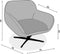 Liviza Fauteuil Donato - Draaibaar Plaster - Stof - Rechthoek Taupe - 74 cm , 75 cm , 79 cm