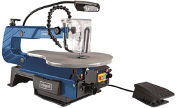 Scheppach Deco-XLS - Figuurzaagmachine - 120W - Variabele snelheid 500-1700/min - Verstelbare zaaghoek 0-45° - Voetpedaal - LED werklamp - Blauw