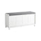SoBuy FSR86-W - Opbergbank - Gestoffeerd kussen - Wit 114x40x53 cm