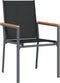 vidaXL - Tuinstoelen - 2 - st - 55x61,5x90 - cm - textileen - en - staal - zwart