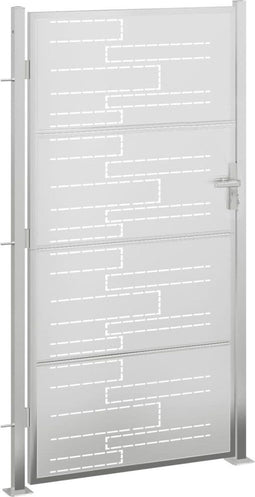 vidaXL - Poort - 100x180 - cm - roestvrij - staal