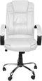 Malatec Bureaustoel 23240 - Wit - Eco-leer: Ultiem Comfort voor Uw Werkplek