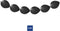 Folat - Knoopballonnen voor Ballonnenslinger Zwart 25 cm - 8 stuks