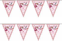 Folat - Roze ooievaar geboorte vlaggenlijn (10 meter)