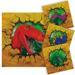 Folat - Servet Dino 25x25cm (16 stuks)