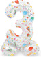 Folat - Staande folieballon Cijfer 3 Joyful Party - 72 cm