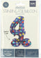 Folat - Staande folieballon Cijfer 4 Colorful Dots - 72 cm