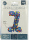Folat - Staande folieballon Cijfer 7 Colorful Dots - 72 cm