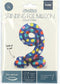 Folat - Staande folieballon Cijfer 9 Colorful Dots - 72 cm