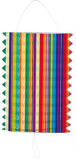 Folat - Treklampion 16 cm Strepen - Lampion sint maarten - lampionnen - Sint maarten optocht - lampionnen papier - Lampion Halloween