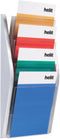 Folderhouder helit wand 4 x a4 zilver